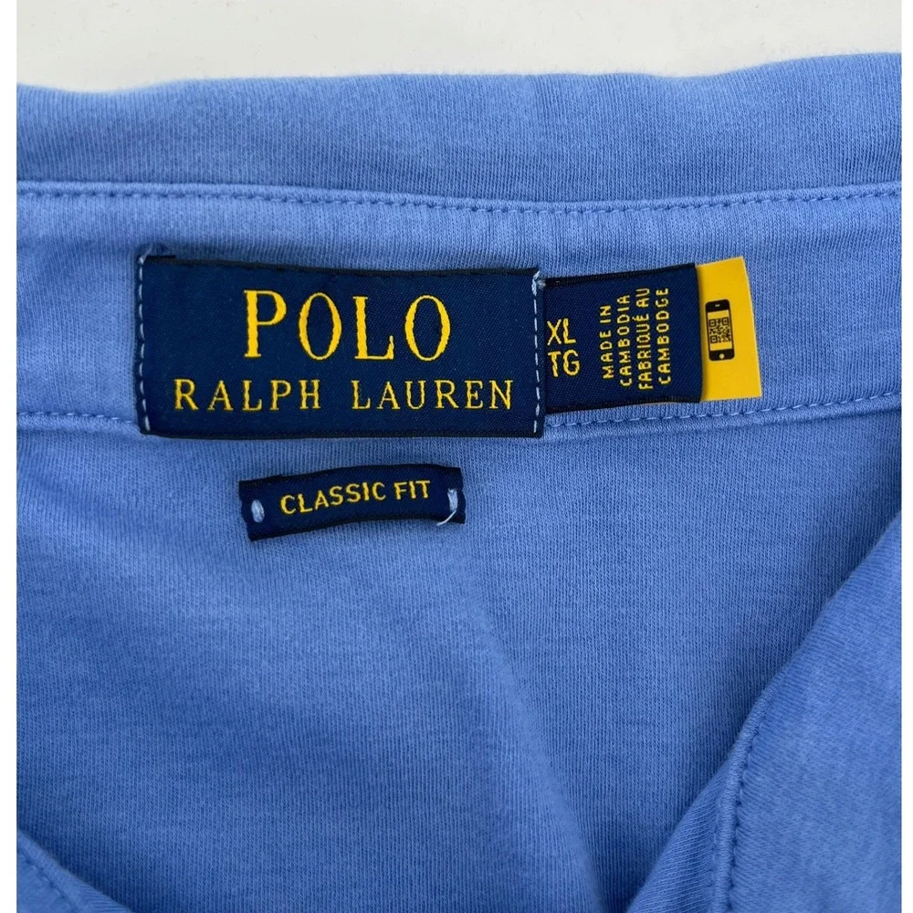 Polo Ralph Lauren Mens Classic Fit Short Sleeve Polo Shirt Blue XL Pony Logo - Picture 4 of 7